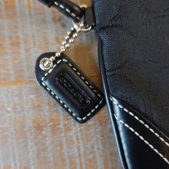 Vintage Coach Black Monogram Wristlet - Picture 2 of 5